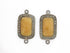 Pave Diamond Yellow Sapphire Square Connector, (I/YSAP/26x22)